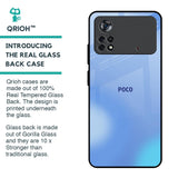 Vibrant Blue Texture Glass Case for Poco X4 Pro 5G