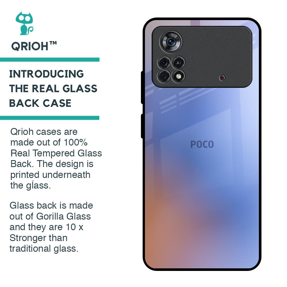 Blue Aura Glass Case for Poco X4 Pro 5G