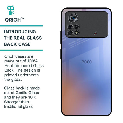Blue Aura Glass Case for Poco X4 Pro 5G