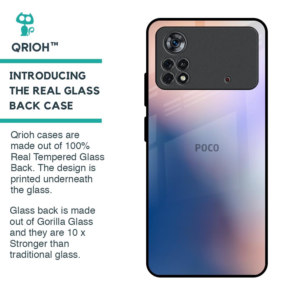 Blue Mauve Gradient Glass Case for Poco X4 Pro 5G