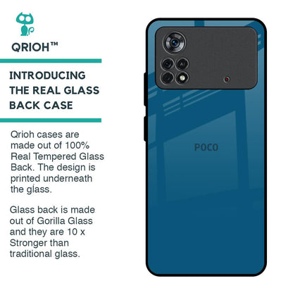Cobalt Blue Glass Case for Poco X4 Pro 5G