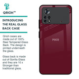 Classic Burgundy Glass Case for Poco X4 Pro 5G