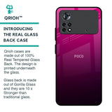 Purple Ombre Pattern Glass Case for Poco X4 Pro 5G