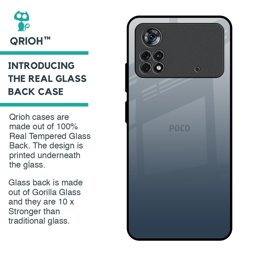 Smokey Grey Color Glass Case For Poco X4 Pro 5G