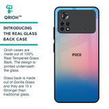 Blue & Pink Ombre Glass case for Poco X4 Pro 5G