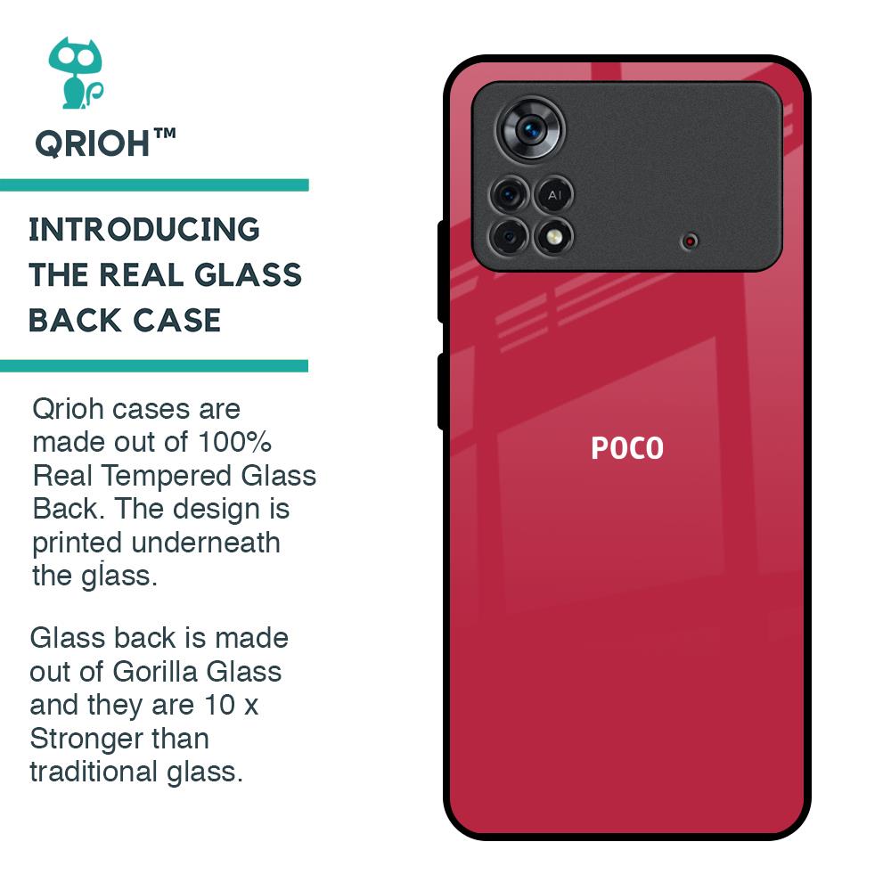 Solo Maroon Glass case for Poco X4 Pro 5G