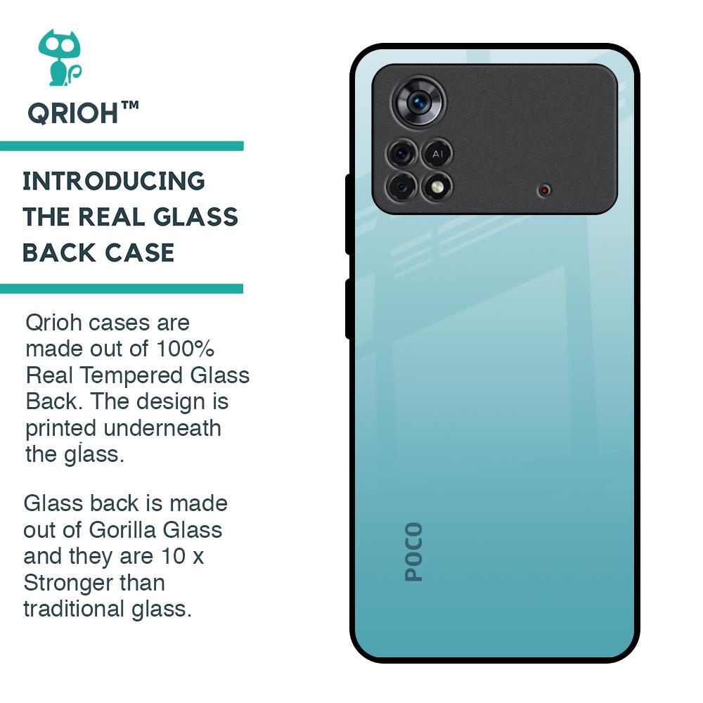Arctic Blue Glass Case For Poco X4 Pro 5G