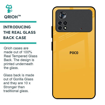 Fluorescent Yellow Glass case for Poco X4 Pro 5G