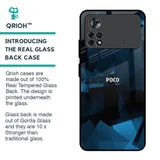 Polygonal Blue Box Glass Case For Poco X4 Pro 5G