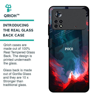 Brush Art Glass Case For Poco X4 Pro 5G