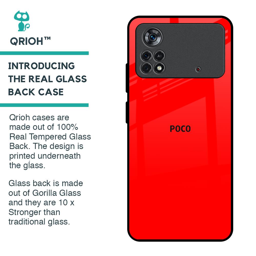 Blood Red Glass Case for Poco X4 Pro 5G