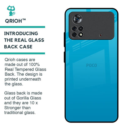 Blue Aqua Glass Case for Poco X4 Pro 5G