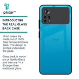 Blue Aqua Glass Case for Poco X4 Pro 5G