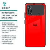 Blood Red Glass Case for Poco X4 Pro 5G