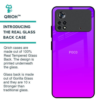 Purple Pink Glass Case for Poco X4 Pro 5G
