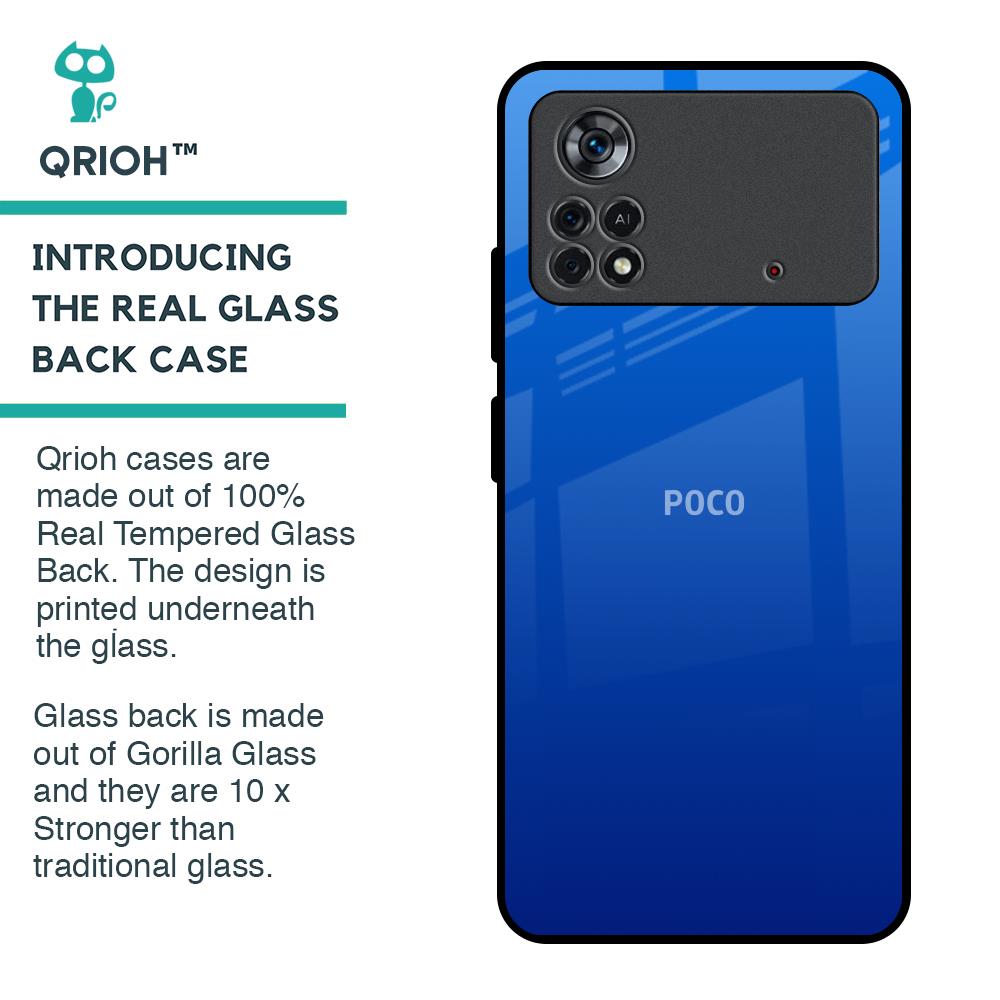 Egyptian Blue Glass Case for Poco X4 Pro 5G