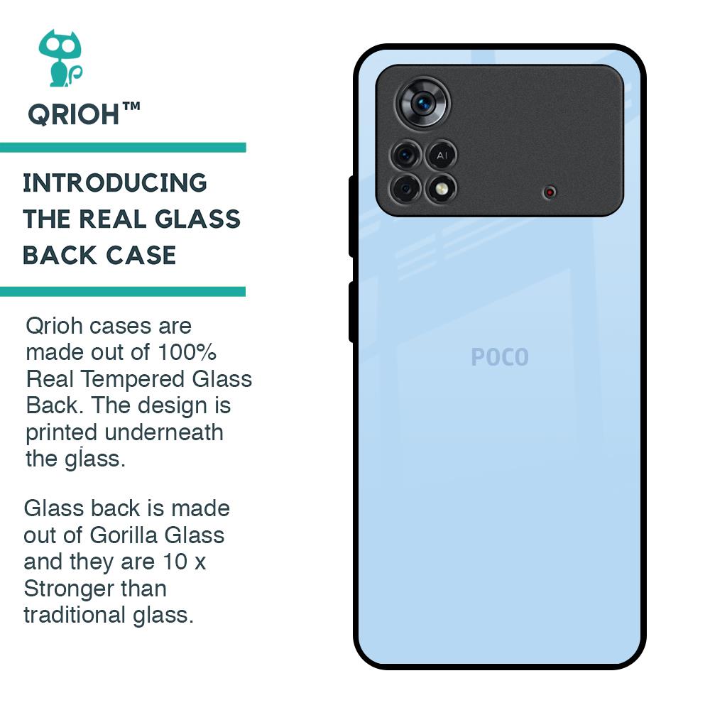 Pastel Sky Blue Glass Case for Poco X4 Pro 5G