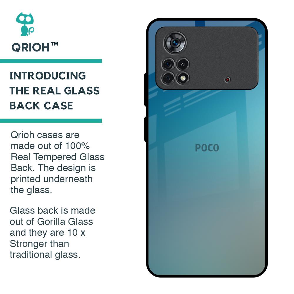 Sea Theme Gradient Glass Case for Poco X4 Pro 5G