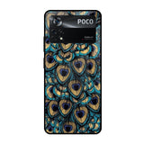 Peacock Feathers Poco X4 Pro 5G Glass Cases & Covers Online