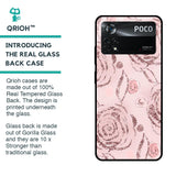 Shimmer Roses Glass case for Poco X4 Pro 5G