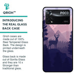 Deer In Night Glass Case For Poco X4 Pro 5G