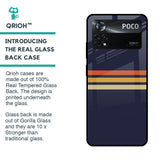 Tricolor Stripes Glass Case For Poco X4 Pro 5G