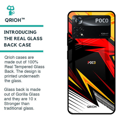 Race Jersey Pattern Glass Case For Poco X4 Pro 5G