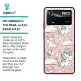 Balloon Unicorn Glass case for Poco X4 Pro 5G