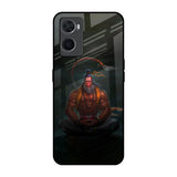 Lord Hanuman Animated Oppo A76 Glass Back Cover Online