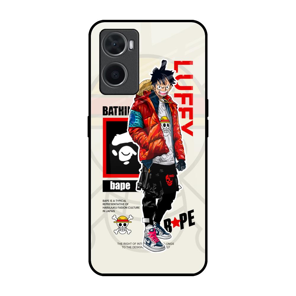 Bape Luffy Oppo A76 Glass Back Cover Online