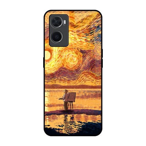 Sunset Vincent Oppo A76 Glass Back Cover Online