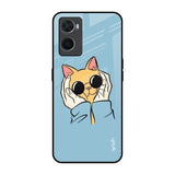 Adorable Cute Kitty Oppo A76 Glass Back Cover Online