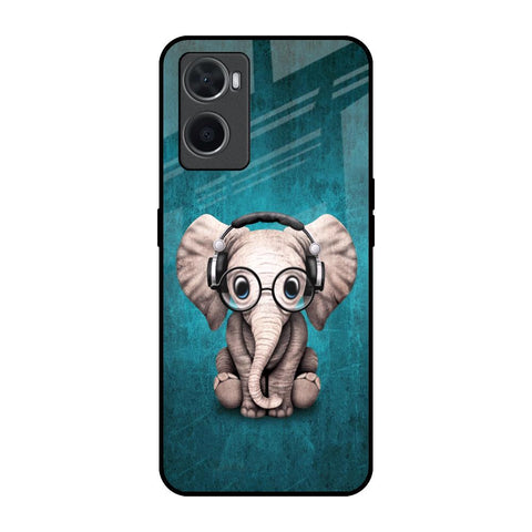 Adorable Baby Elephant Oppo A76 Glass Back Cover Online