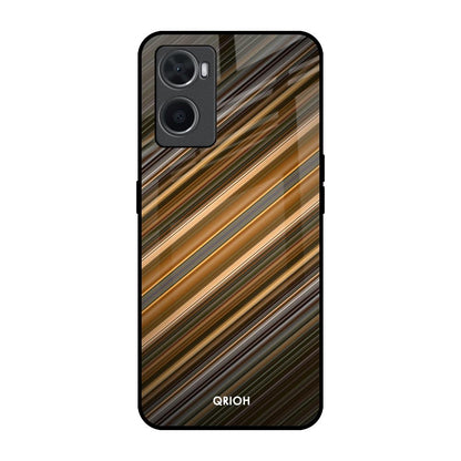 Diagonal Slash Pattern Oppo A76 Glass Back Cover Online