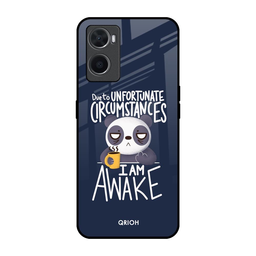 Struggling Panda Oppo A76 Glass Back Cover Online