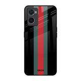 Vertical Stripes Oppo A76 Glass Back Cover Online