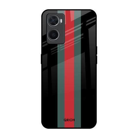Vertical Stripes Oppo A76 Glass Back Cover Online