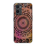 Floral Mandala Oppo A76 Glass Back Cover Online
