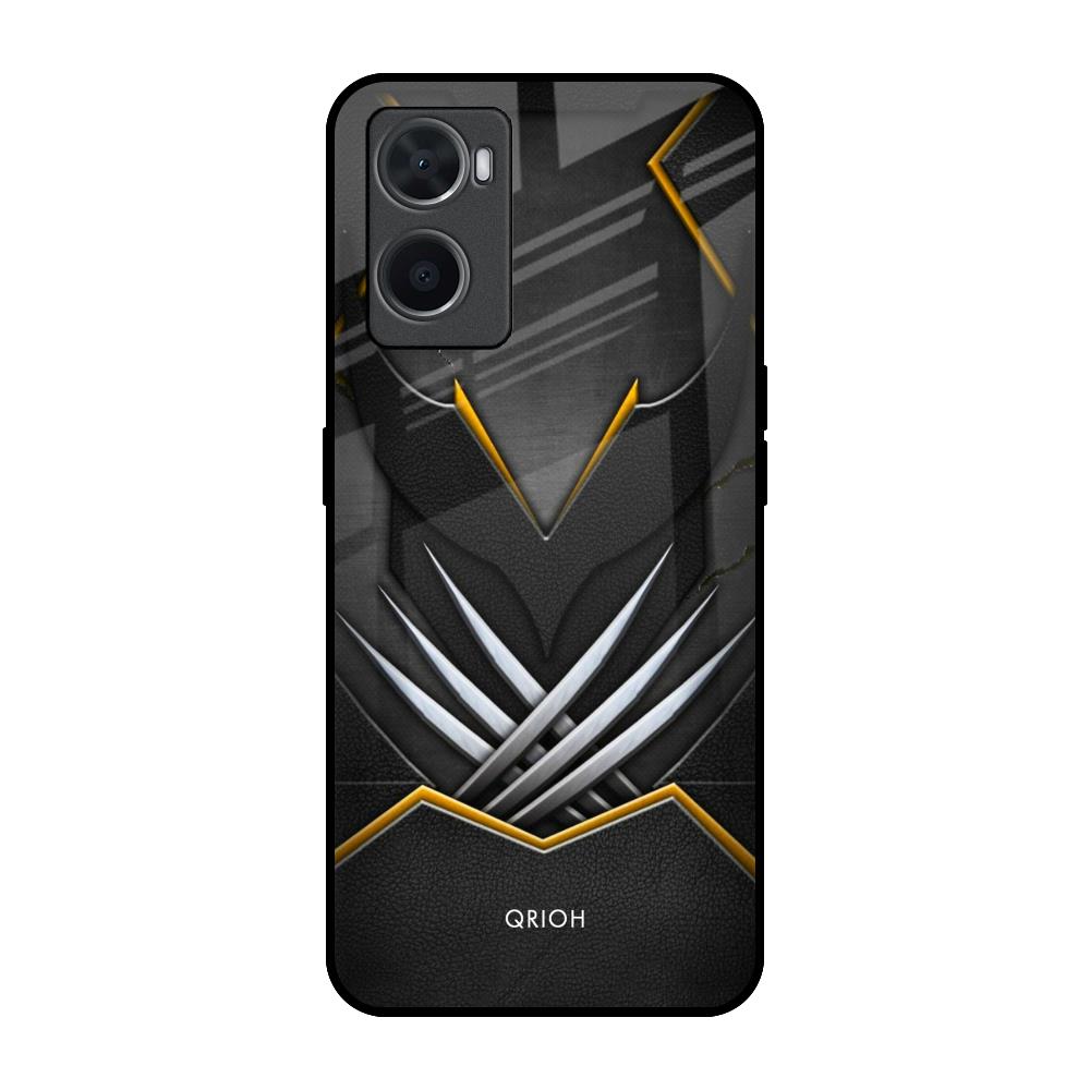 Black Warrior Oppo A76 Glass Back Cover Online