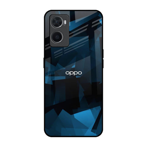 Polygonal Blue Box Oppo A76 Glass Back Cover Online