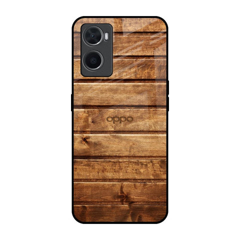 Wooden Planks Oppo A76 Glass Back Cover Online