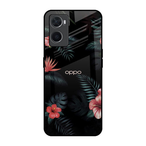 Tropical Art Flower Oppo A76 Glass Back Cover Online