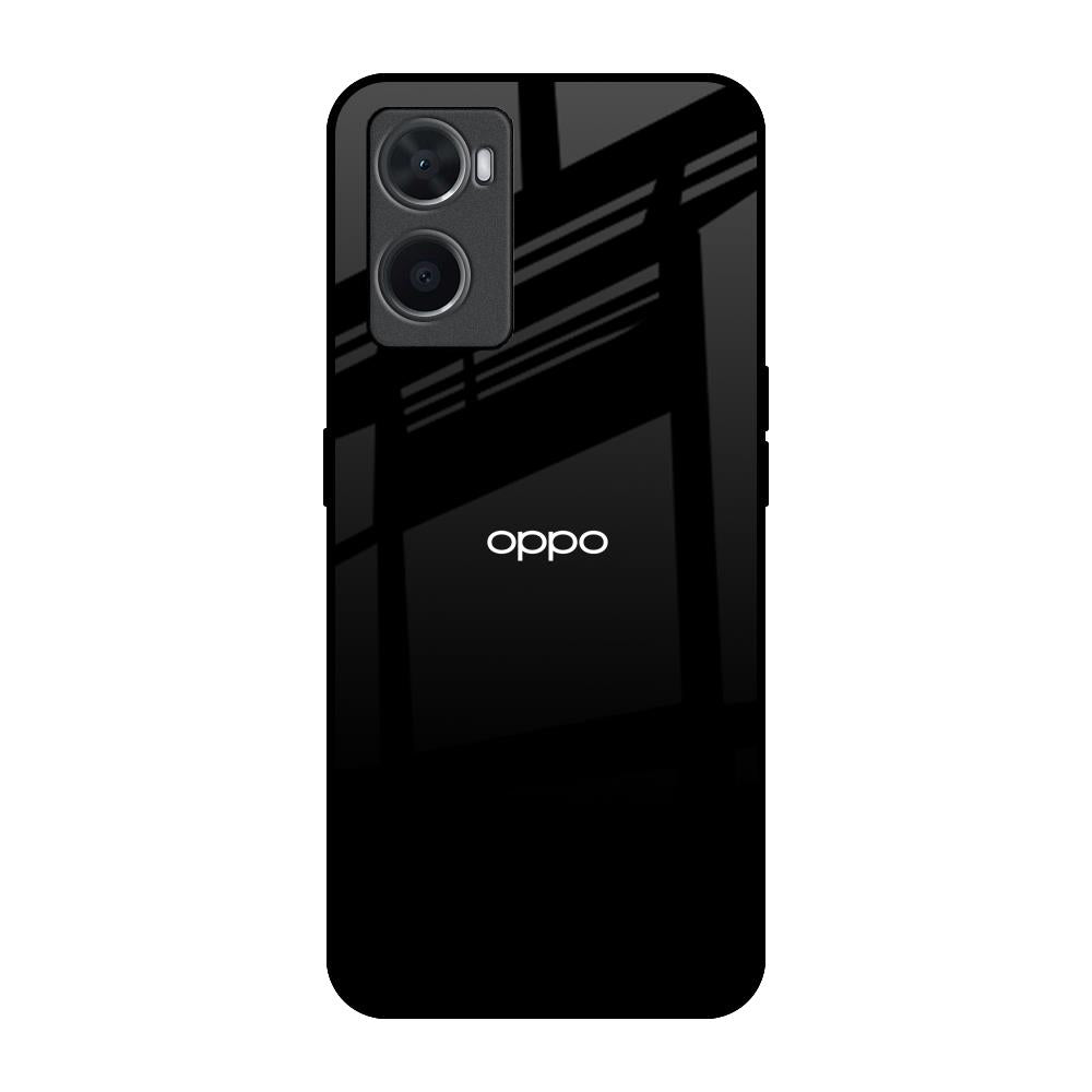 Jet Black Oppo A76 Glass Back Cover Online