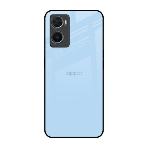 Pastel Sky Blue Oppo A76 Glass Back Cover Online