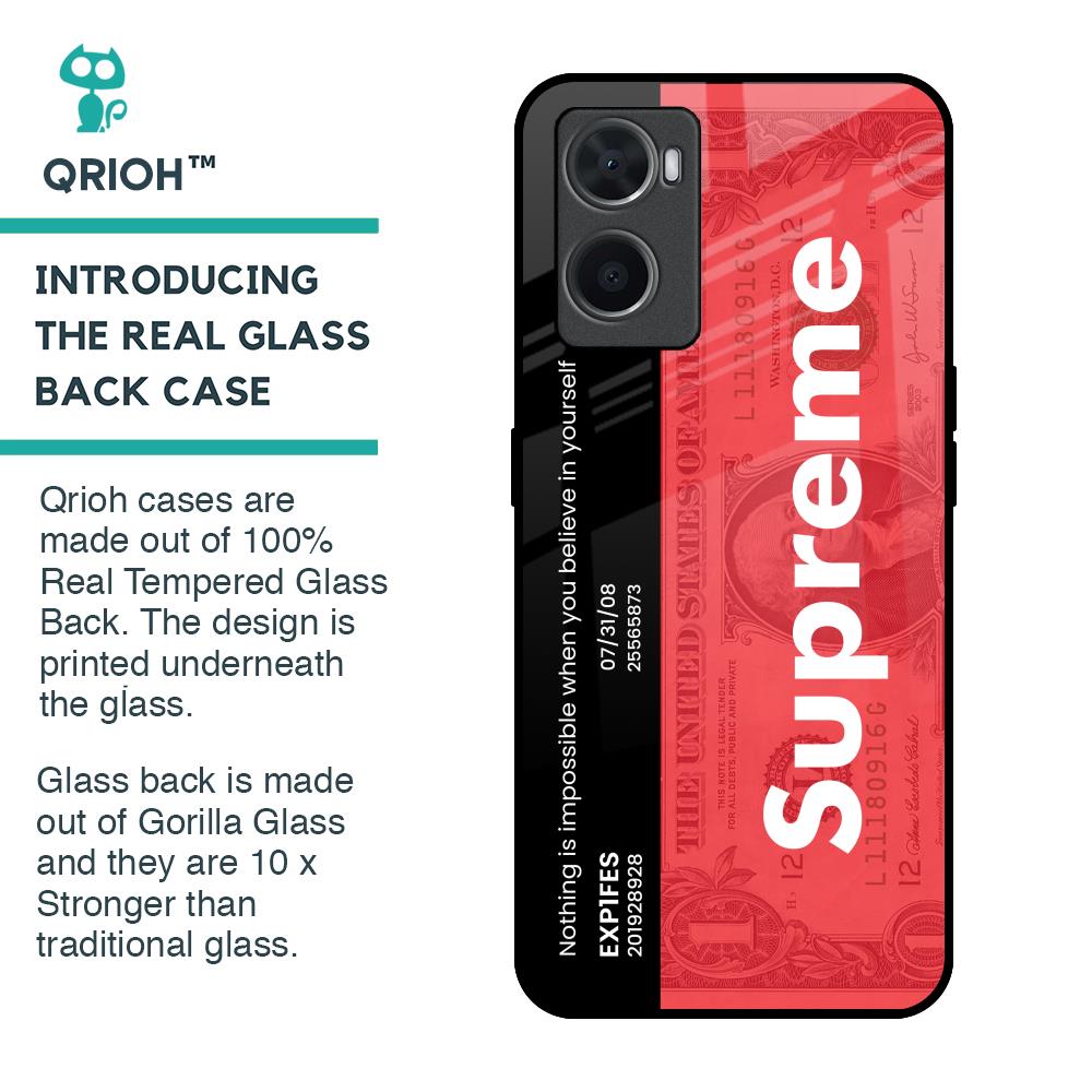 Supreme Ticket Glass Case for Oppo A76