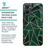 Abstract Green Glass Case For Oppo A76