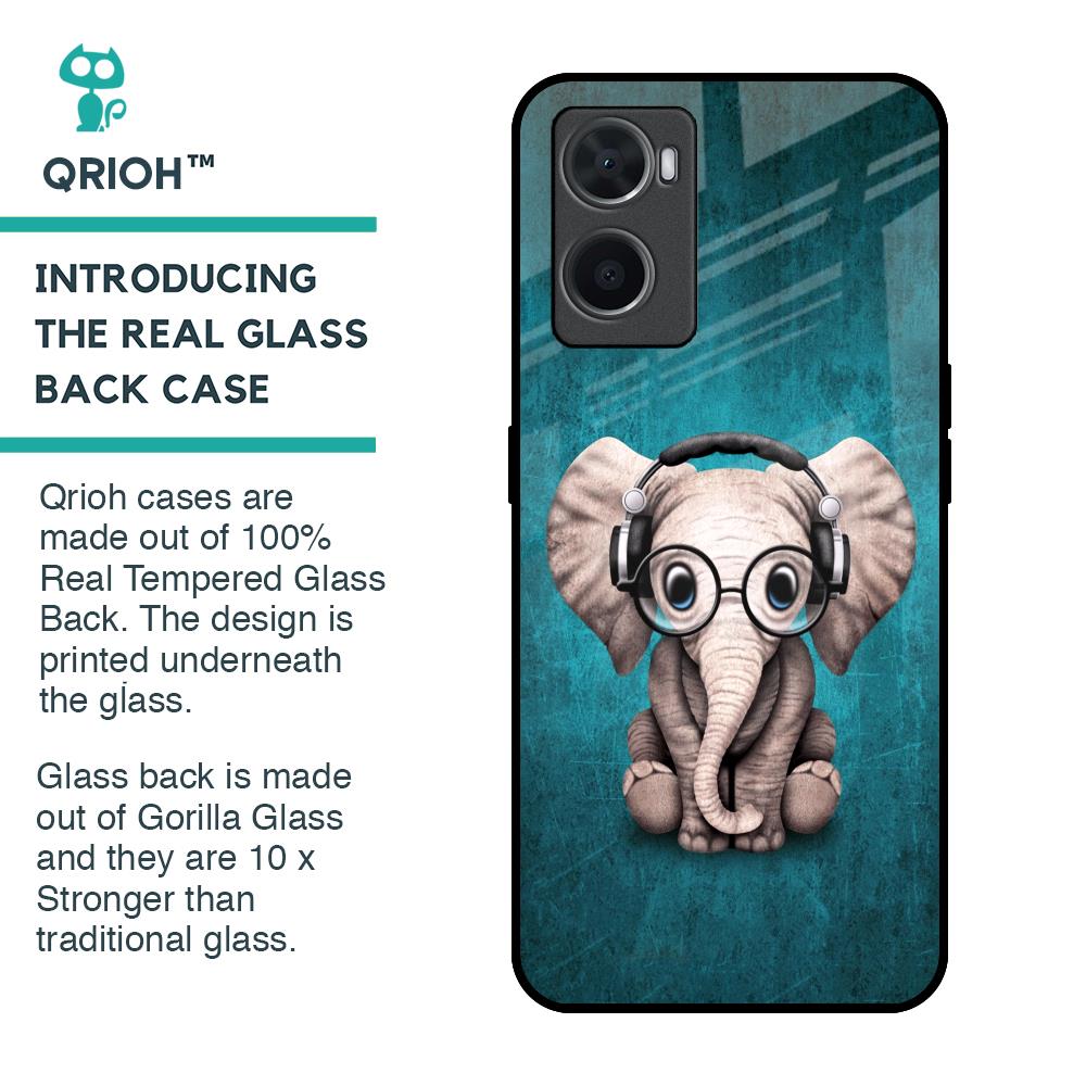 Adorable Baby Elephant Glass Case For Oppo A76