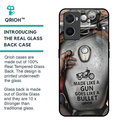 Royal Bike Glass Case for Oppo A76