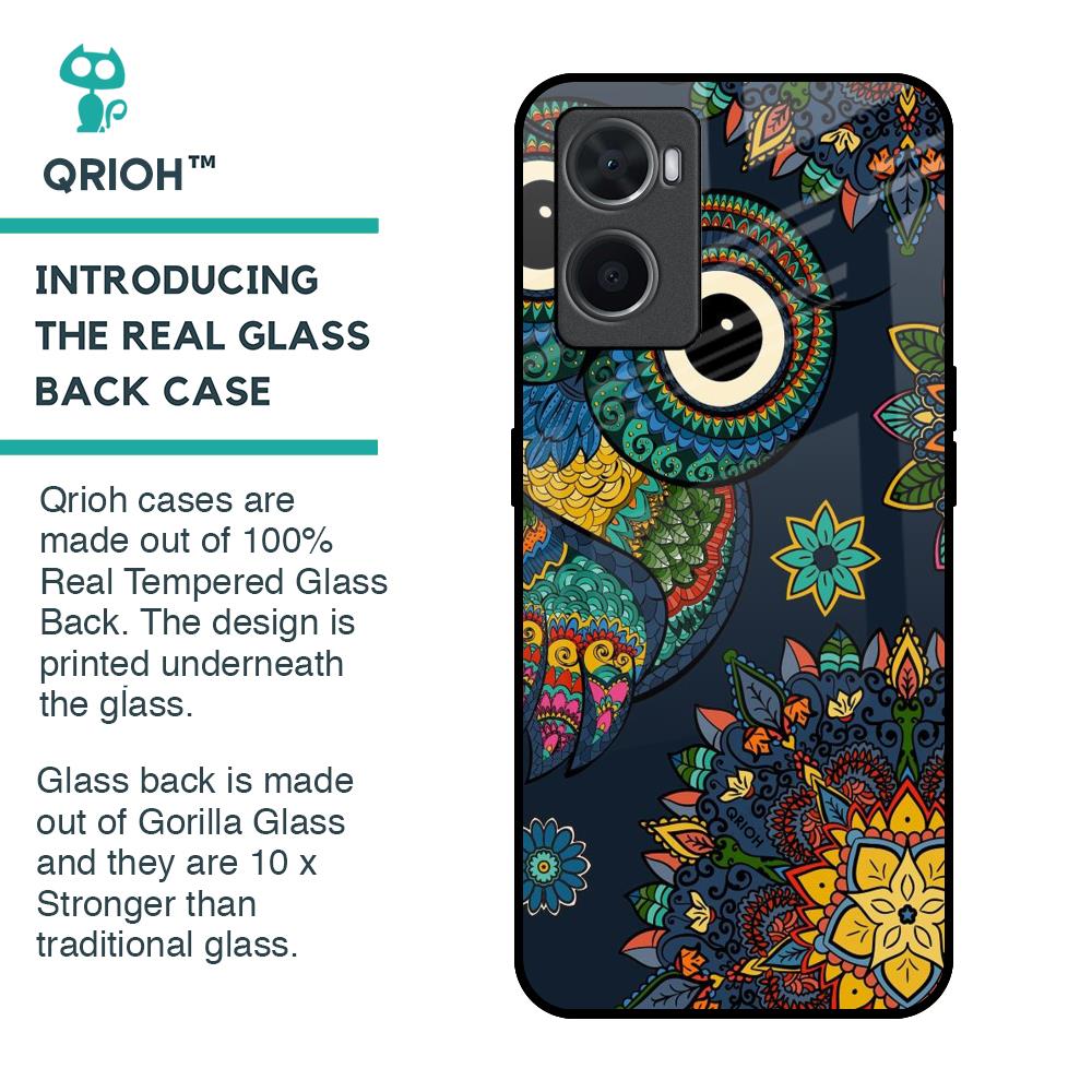 Owl Art Glass Case for Oppo A76