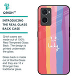 Lucky Abstract Glass Case for Oppo A76